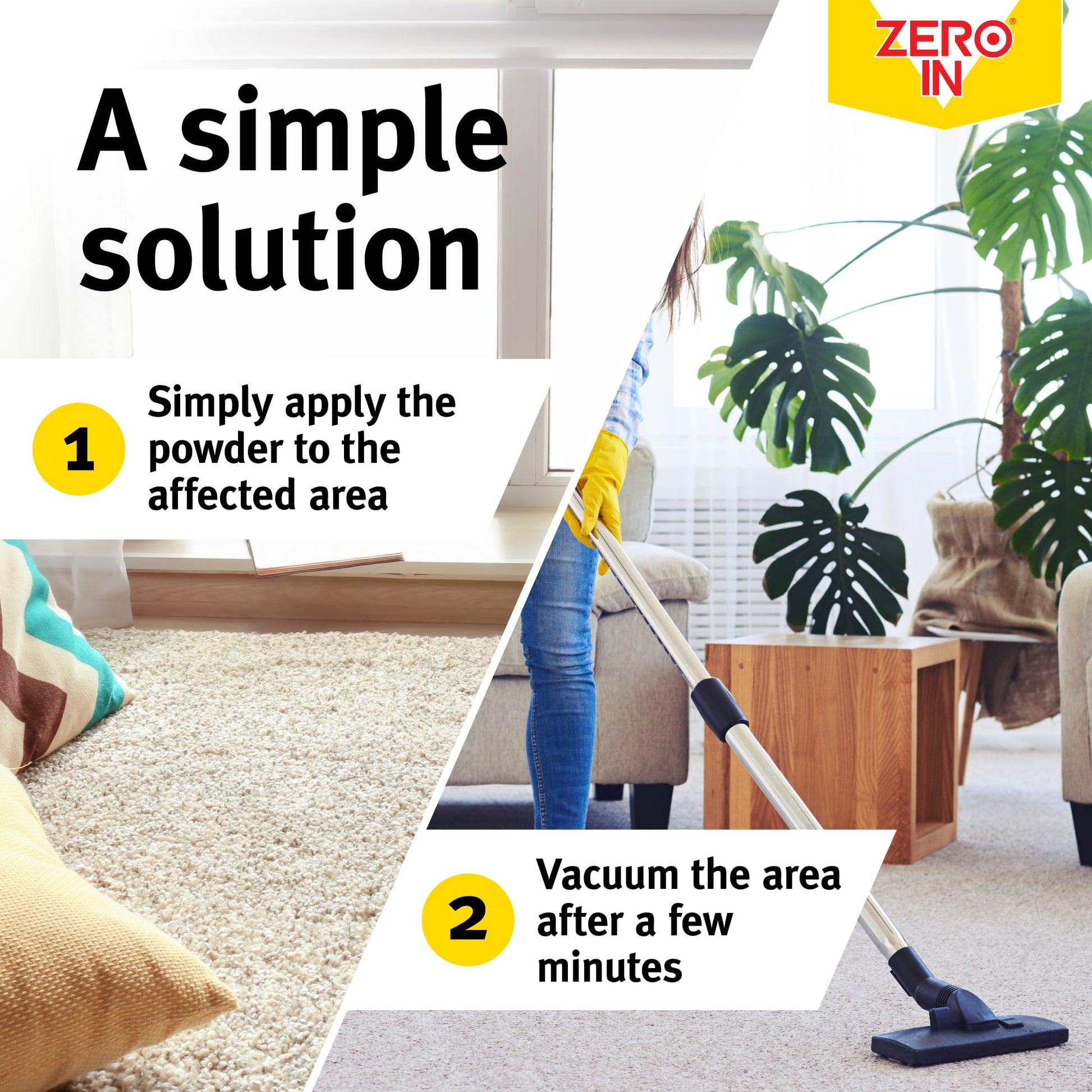Zero In Home Flea Powder 300g - Controls Fleas & Larvae