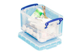 Really Useful Box 1.6 Litre Clear Plastic Storage Container 2x Pack with Clip Handles