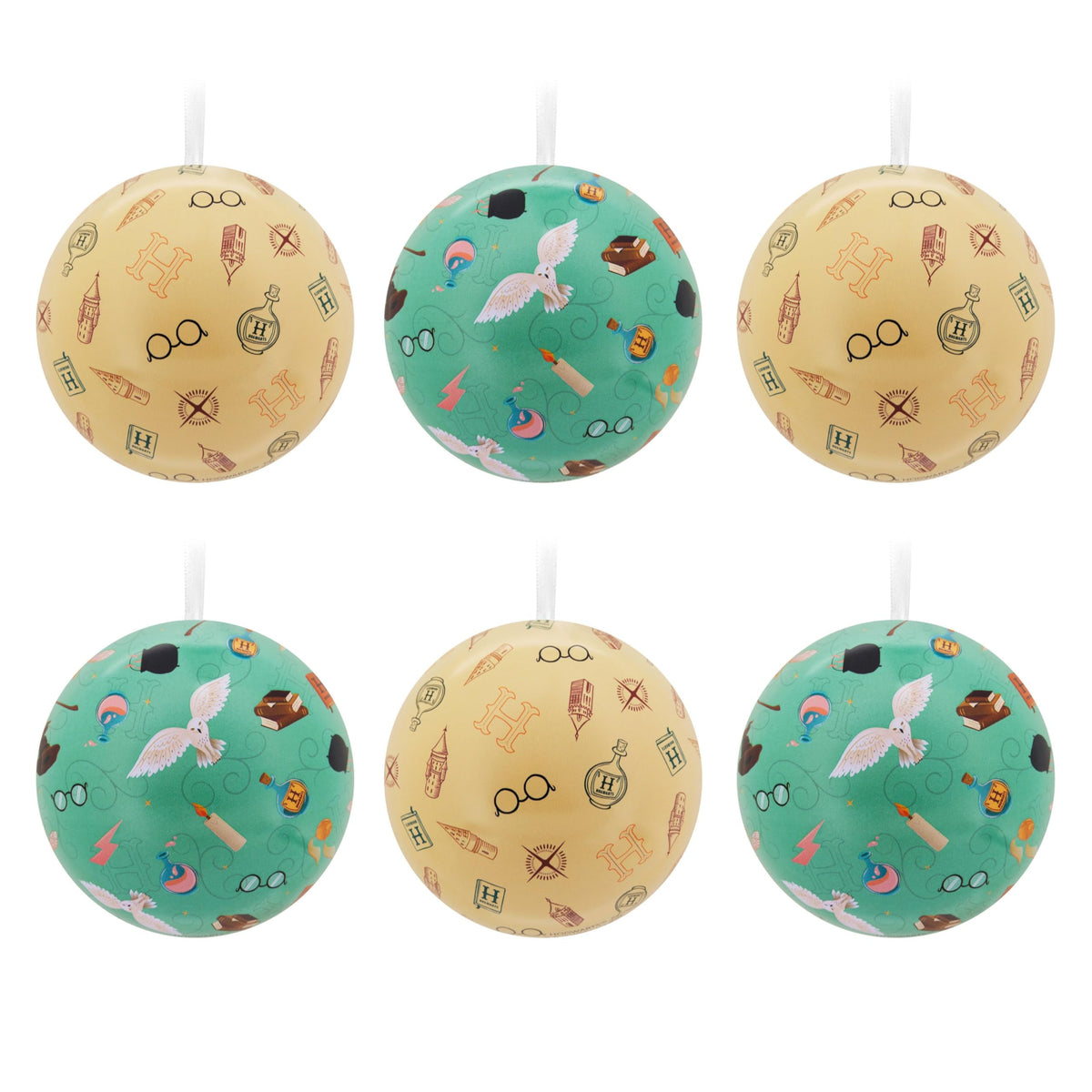 Hallmark Harry Potter Christmas Tree Baubles Tin Decorations 12-Pack