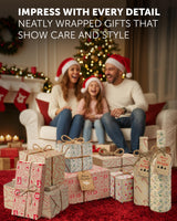 Kraft & Co Christmas Wrapping Paper 12 Sheets with Tags & Twine