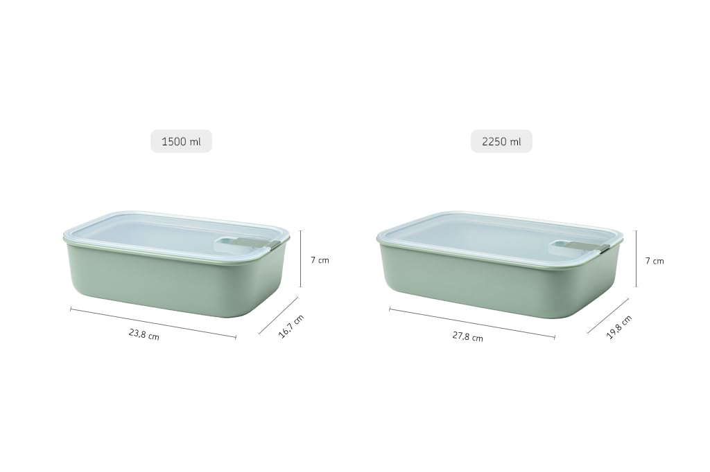 Mepal EasyClip Food Container 1500ml Airtight and Leakproof - Nordic Green Sage