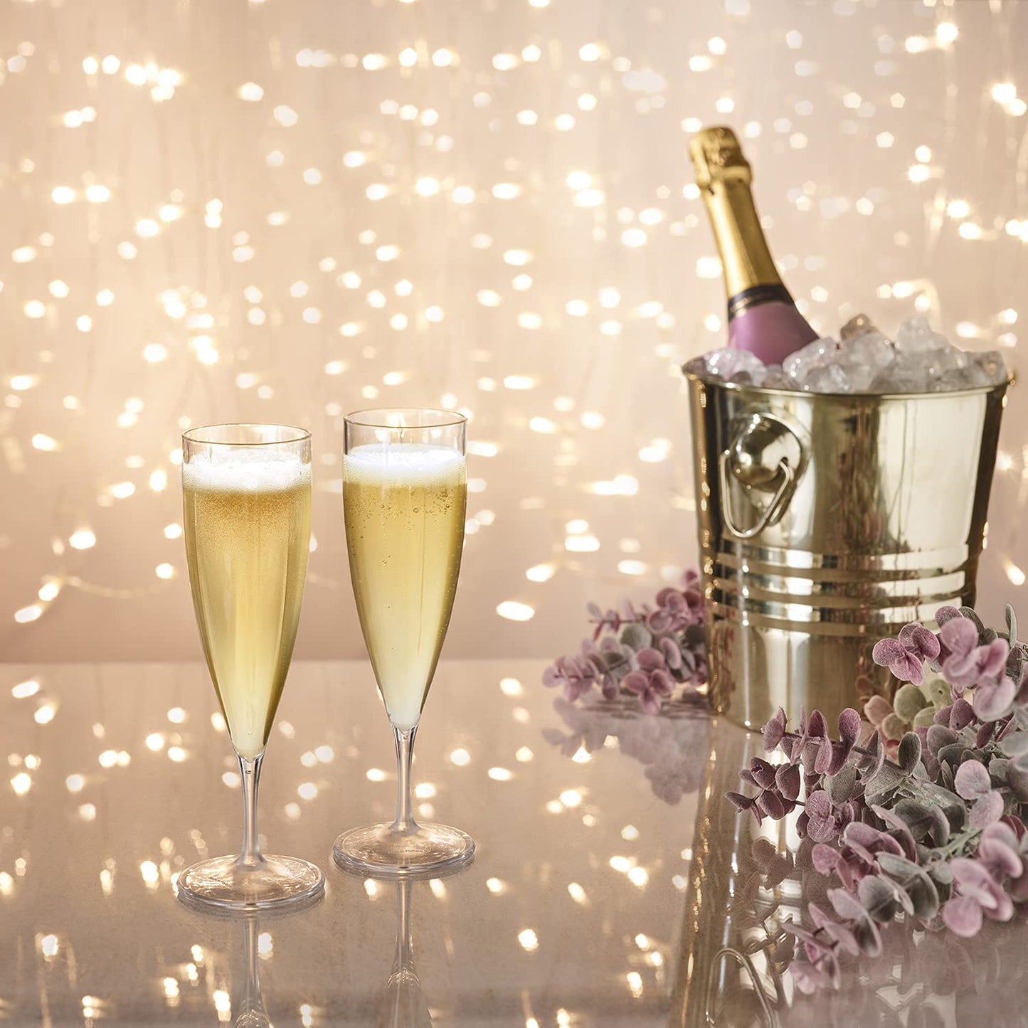 Akiplast LISO Champagne Glasses 130ml Flute Glass - Box of 6