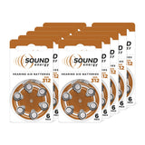 Energizer Sound Energy Hearing Aid Batteries Size 312, Bulk 60 Pack