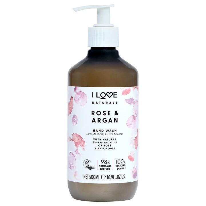 I LOVE Naturals Rose & Argan Hand Wash - Natural Essentials Oil Formula