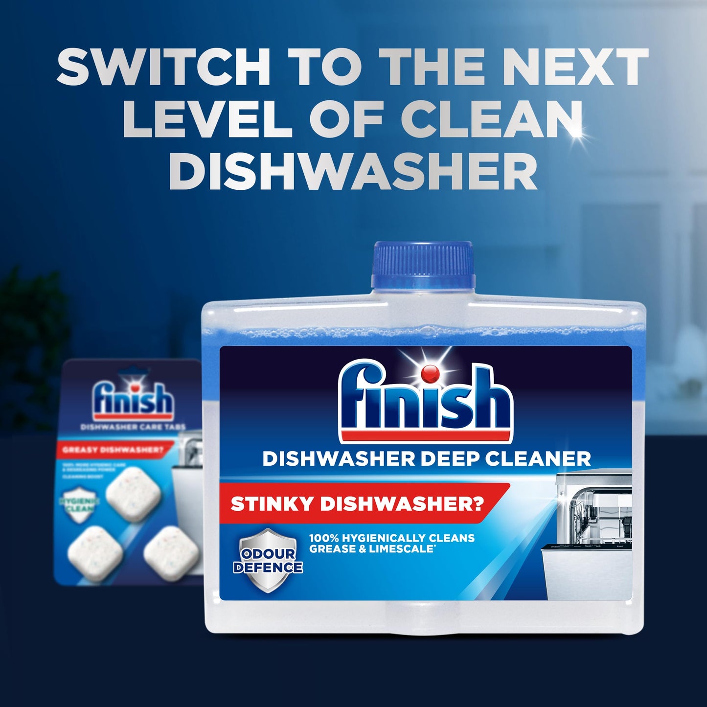 Finish In-Wash Dishwasher Cleaner Tablets, 3 Pack