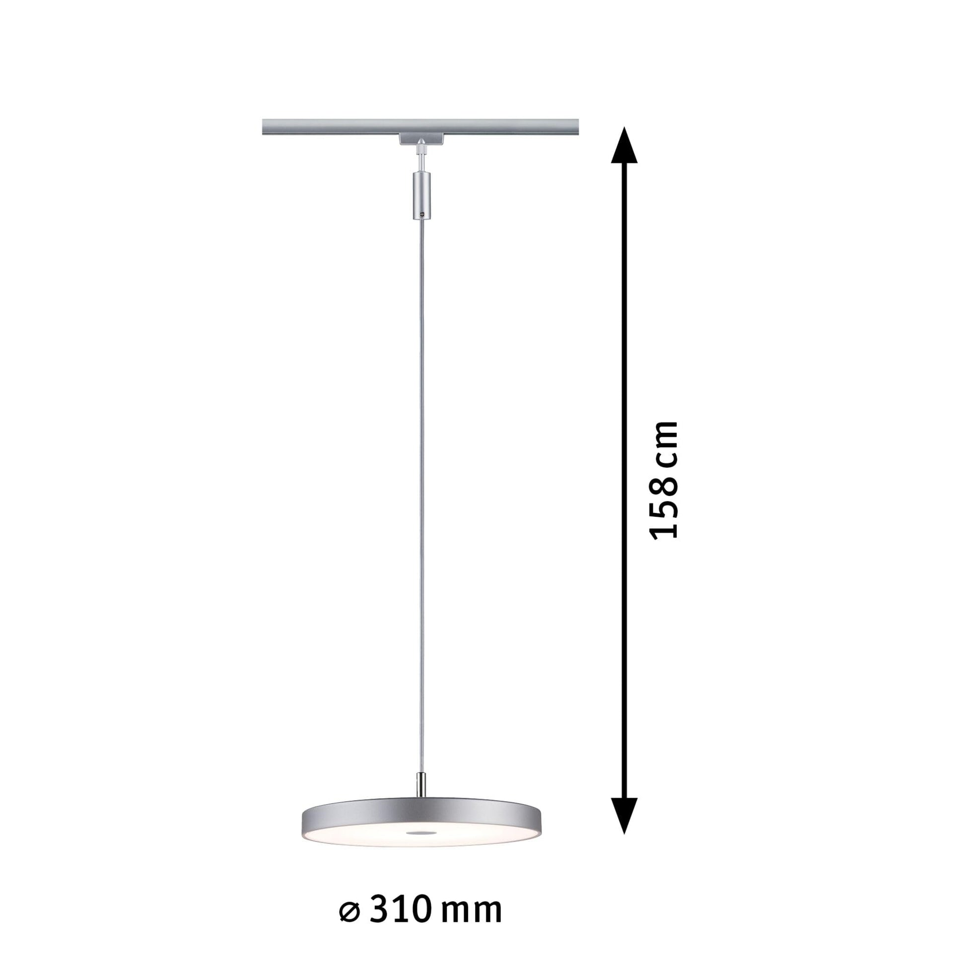 Paulmann Hildor URail LED Pendant 15W 3000K Chrome Matt Dimmable
