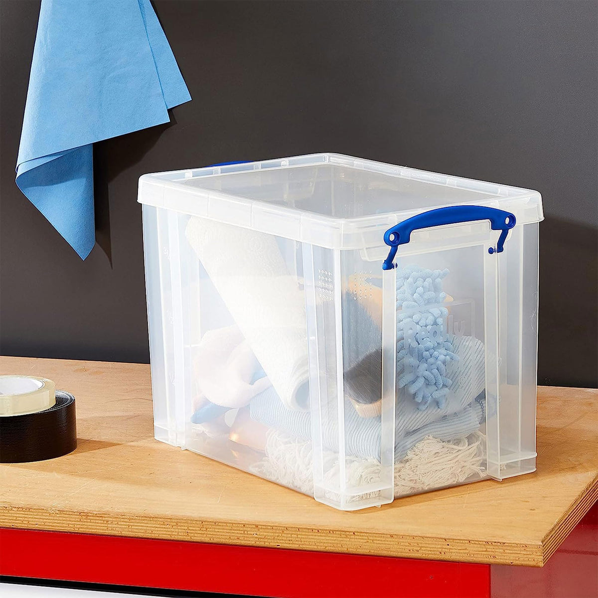 Really Useful Box 19 Litre Clear Plastic Storage Box with Locking Lid