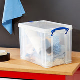 Really Useful Box 19 Litre Clear Plastic Storage Box with Locking Lid