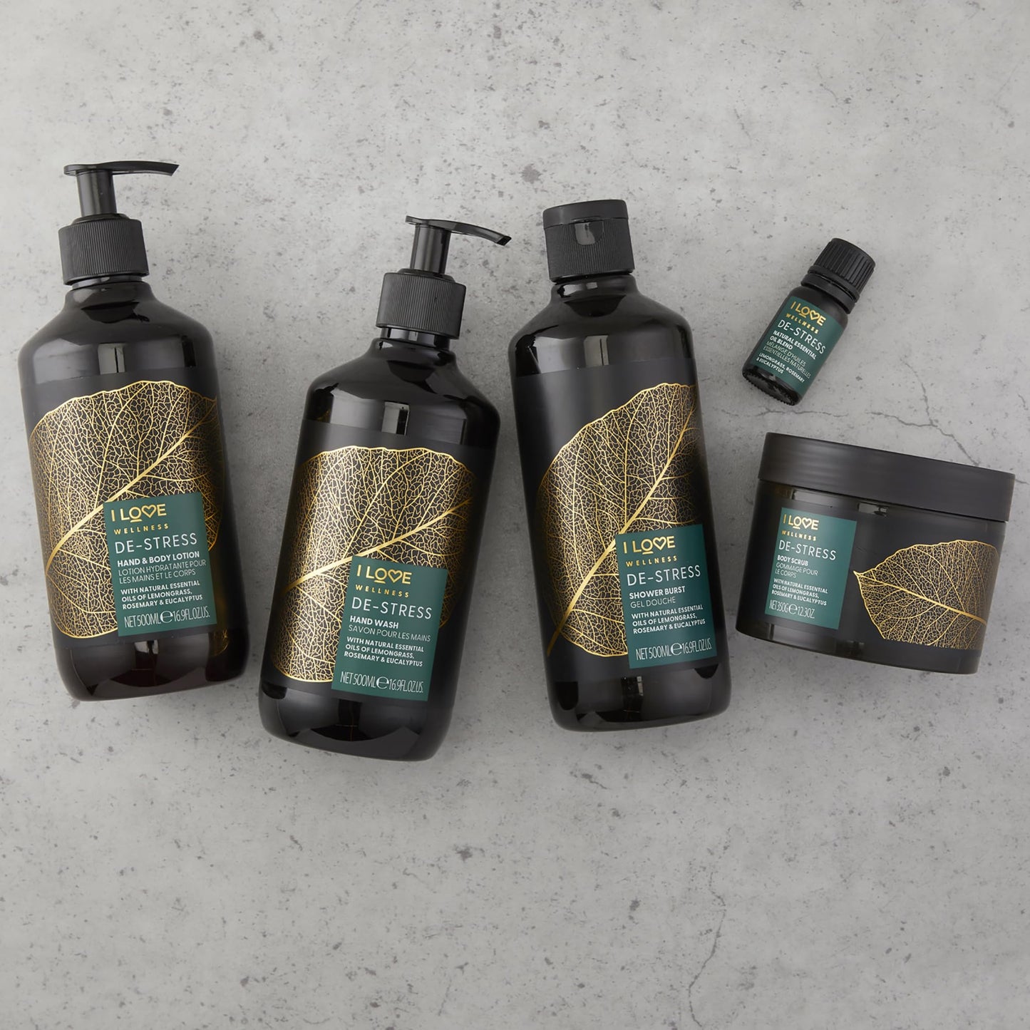 I LOVE Wellness Destress Hand & Body Lotion with Natural Oils, Aloe Vera & Vitamin E