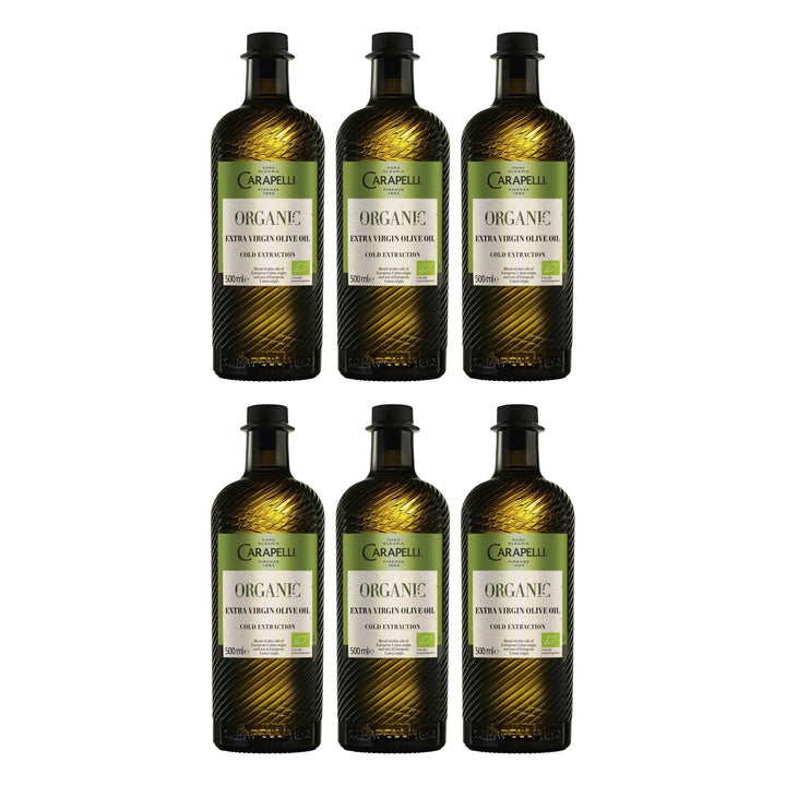 Carapelli Organic Extra Virgin Olive Oil 500ml - (Pack of 6) - BB 08/2026