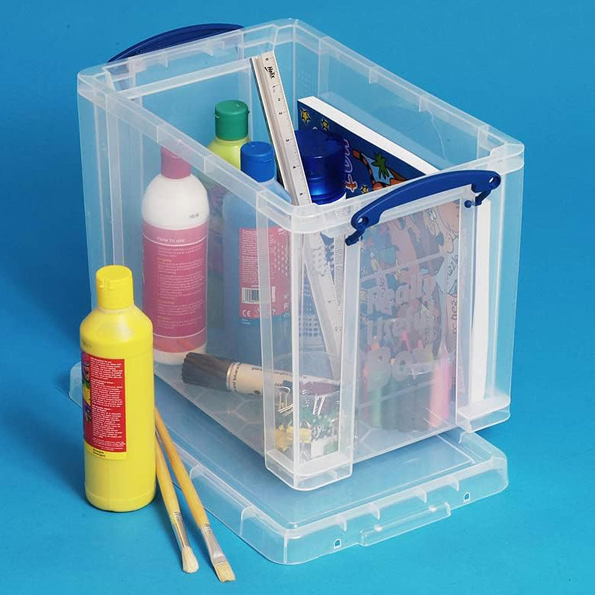 Really Useful Box 19 Litre Clear Plastic Storage Box with Locking Lid