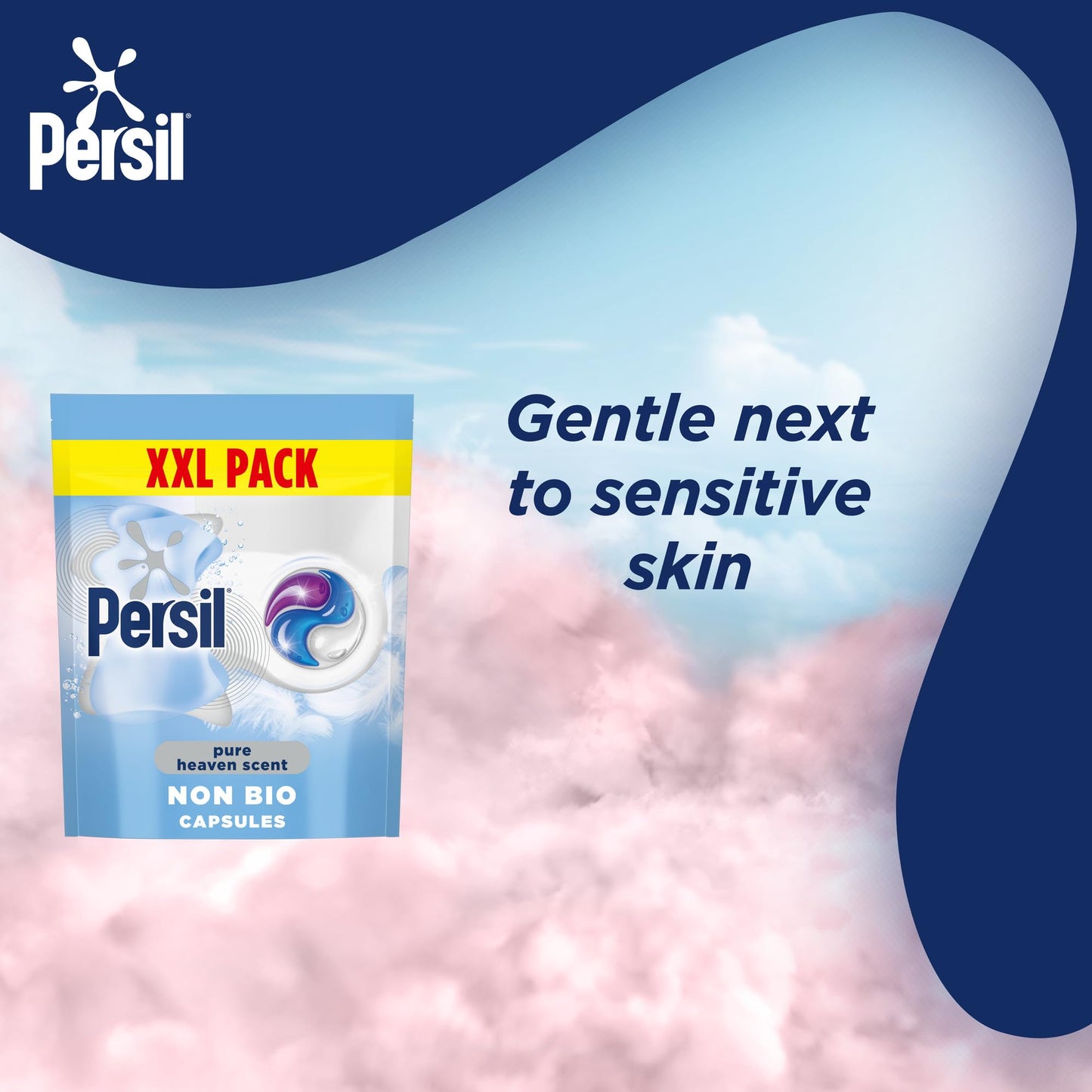 Persil Non-Bio Laundry Capsules Pure Heaven Scent 132 Washes 3 x 44 Bundle