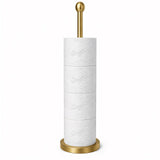 Gold Toilet Paper Holder Stand with Reserve for 4 Rolls