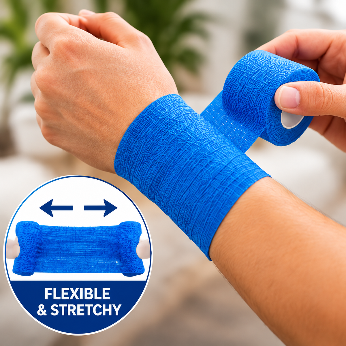 80x Rolls of Self-Adhesive Elastic Bandage Wrap for Sports/First Aid/Pets Compression Support