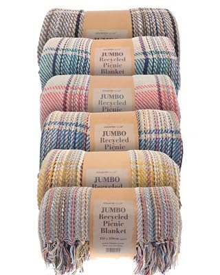 COUNTRY CLUB Jumbo Picnic Blanket 180x250cm Recycled Cotton