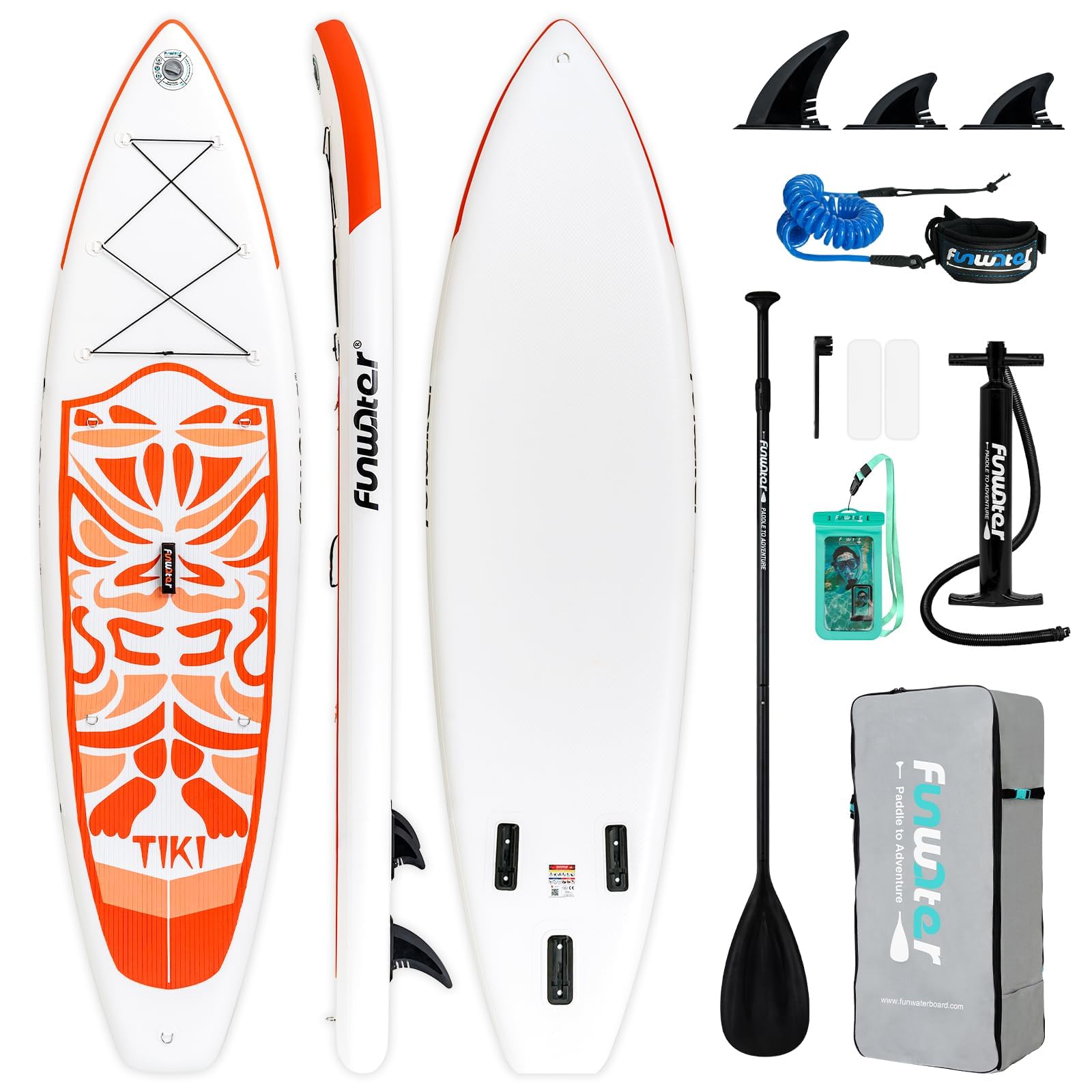 FunWater Inflatable Stand Up Paddle Board Ultra-Light iSUP with Paddle & Pump / Accessories