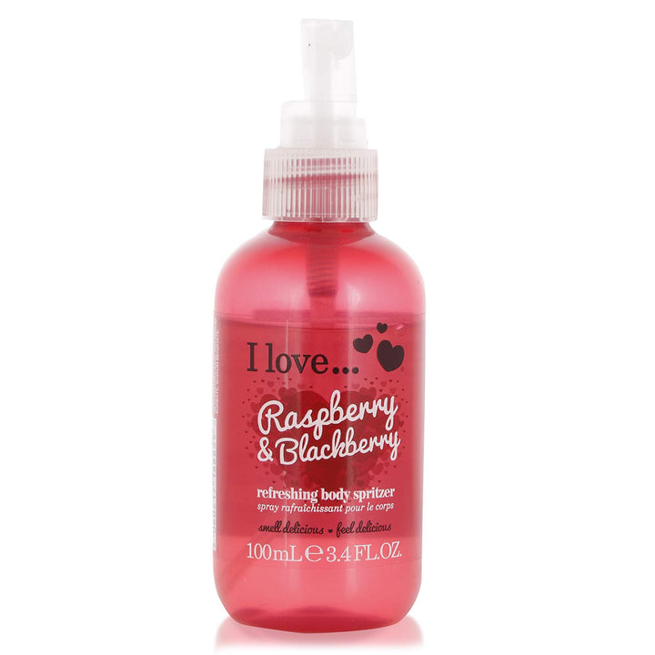I LOVE Raspberry & Blackberry Body Spritzer 100ml Natural Fruit Extract Fragranced Mist