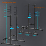 Heavy Duty Squat Rack Multi-Function Barbell Dip Stand Height Adjustable