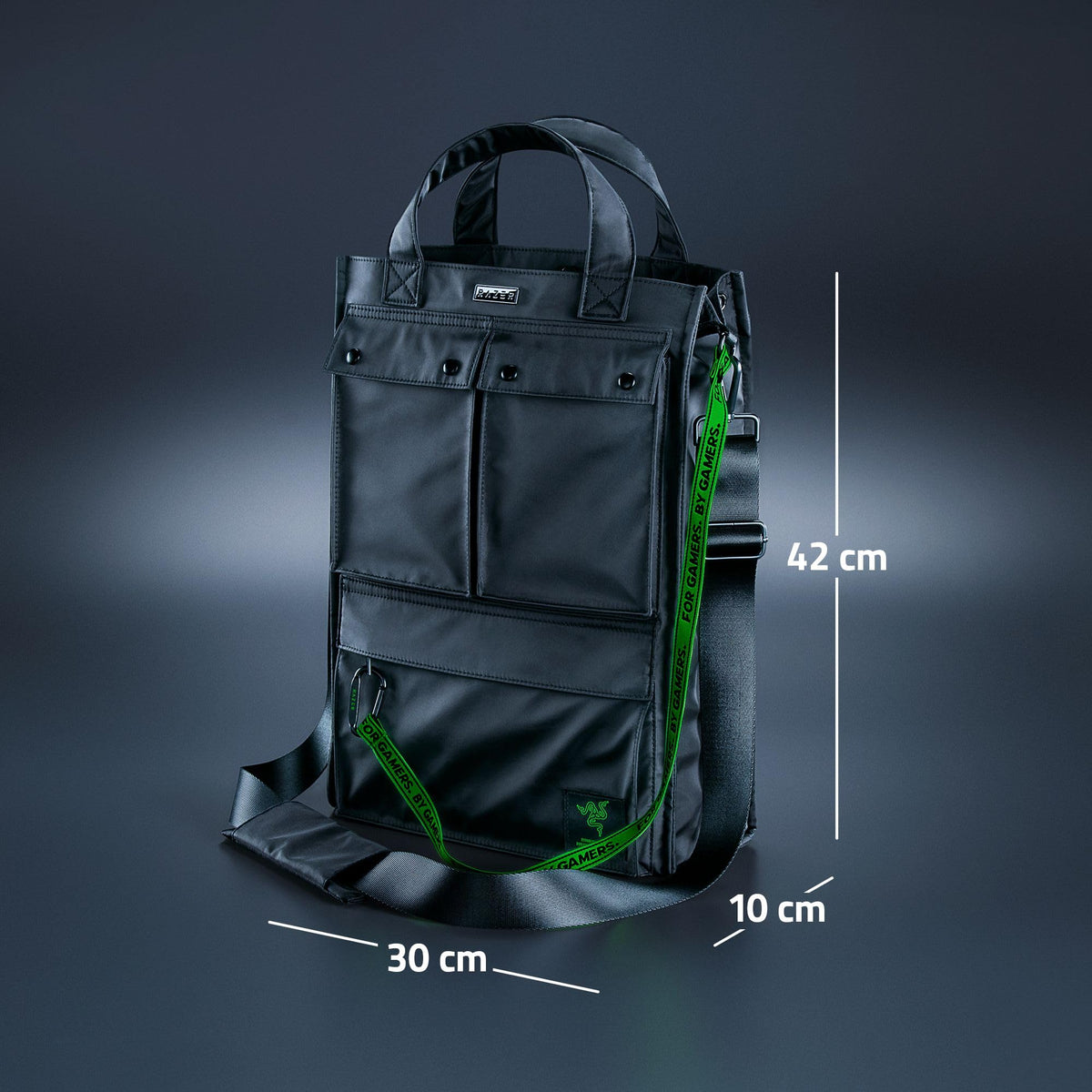 Razer Xanthus Black Tote Bag - Luxury Padded Laptop Compartment Carry-Case 16"