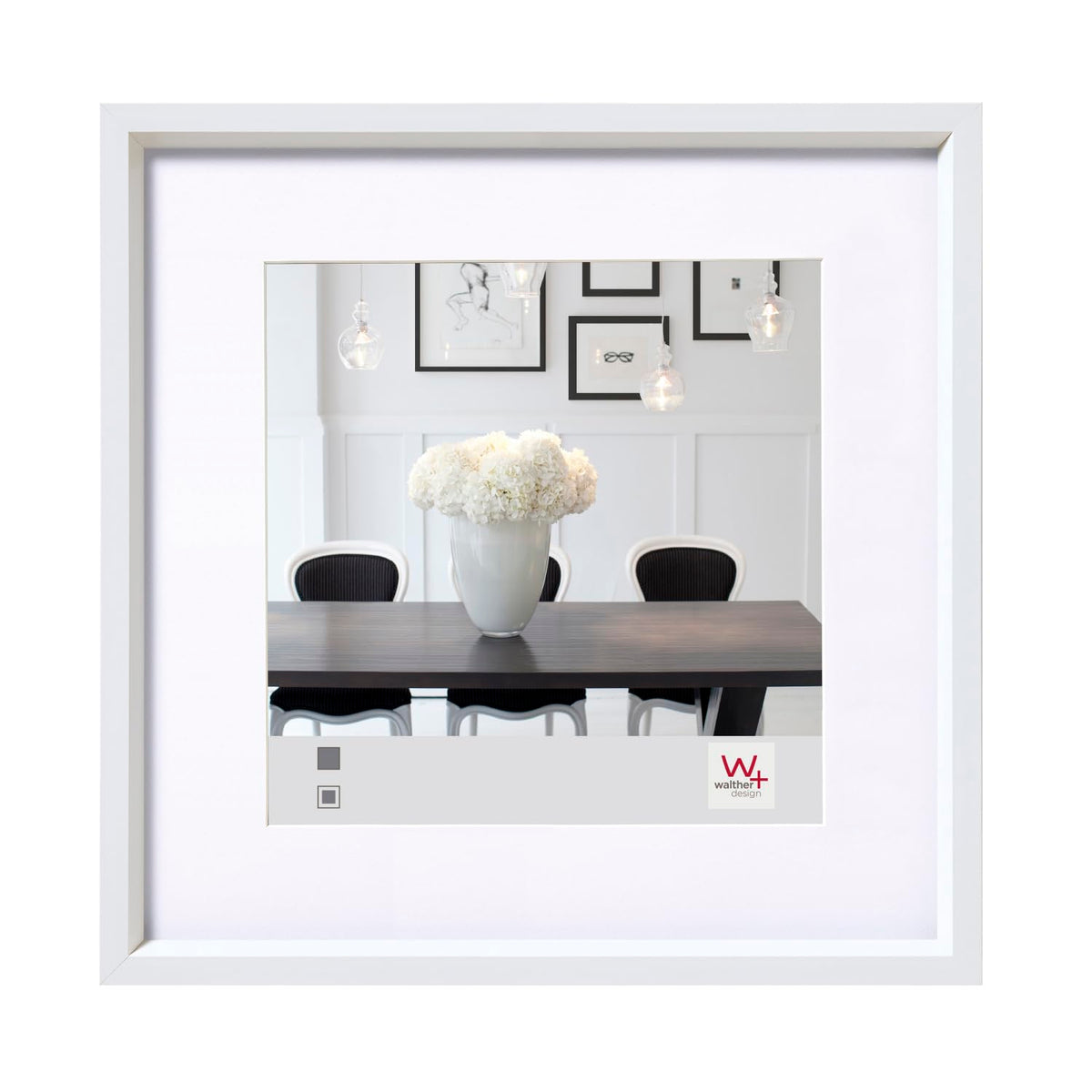 Walther Design Picture Frame White 40 x 40 cm Steel Style Plastic