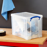 Really Useful Box 19 Litre Clear Plastic Storage Box with Locking Lid
