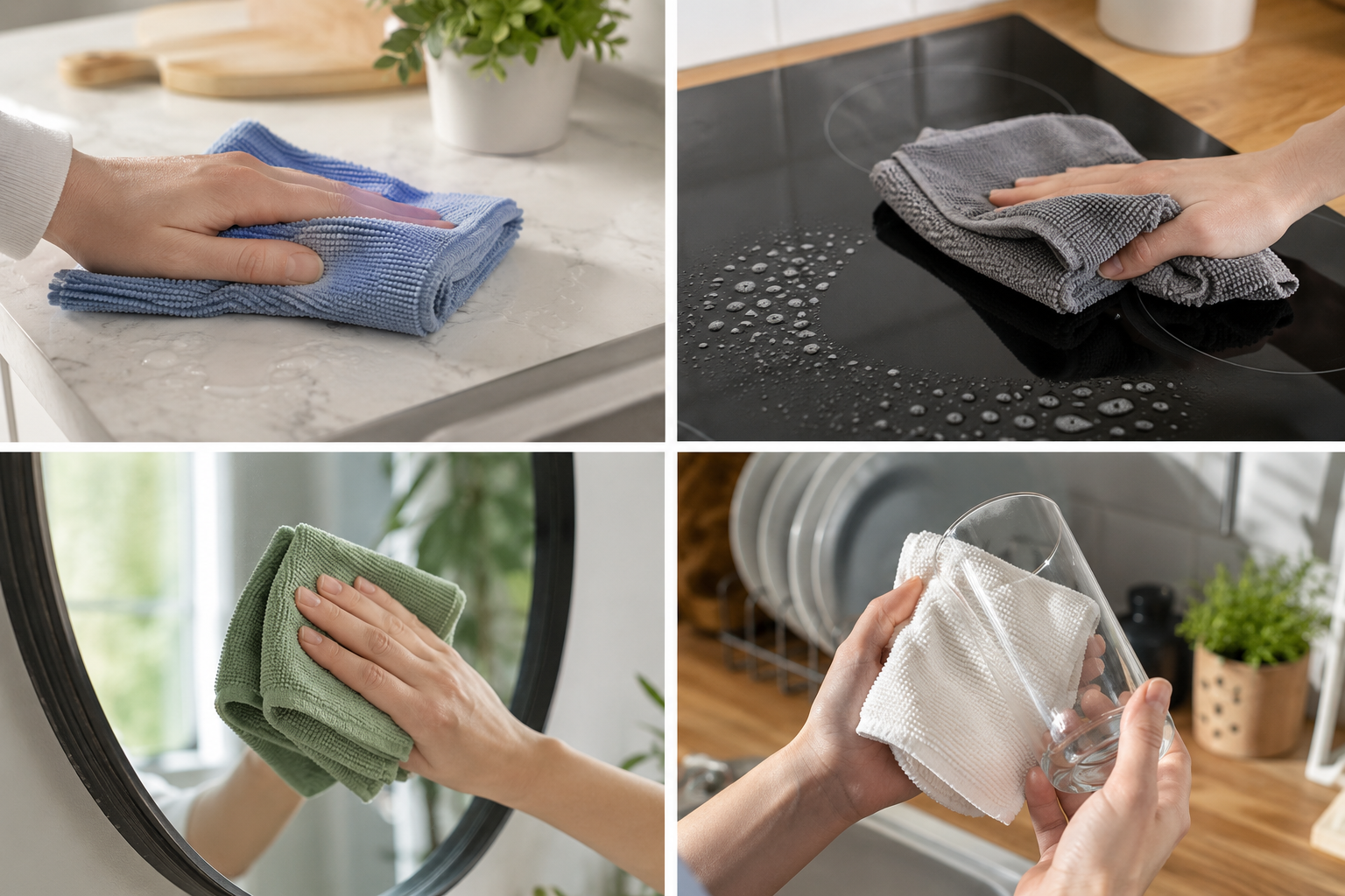 Micro Brite Microfibre Dusters 10Pack, Soft Lint-Free Cleaning Cloths