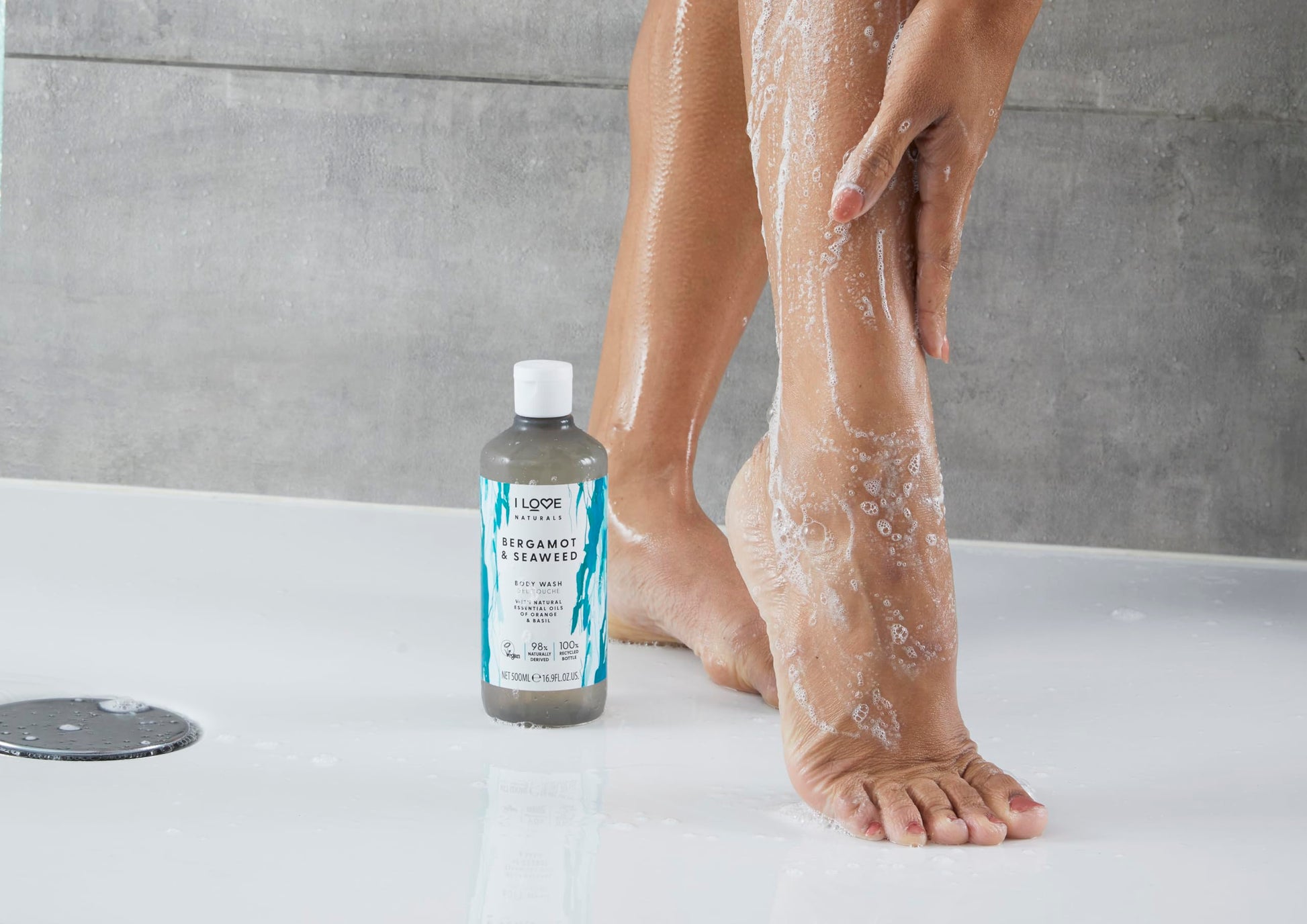 I Love Naturals Bergamot & Seaweed Hand & Body Lotion 2 x 500ml with Natural Essential Oils