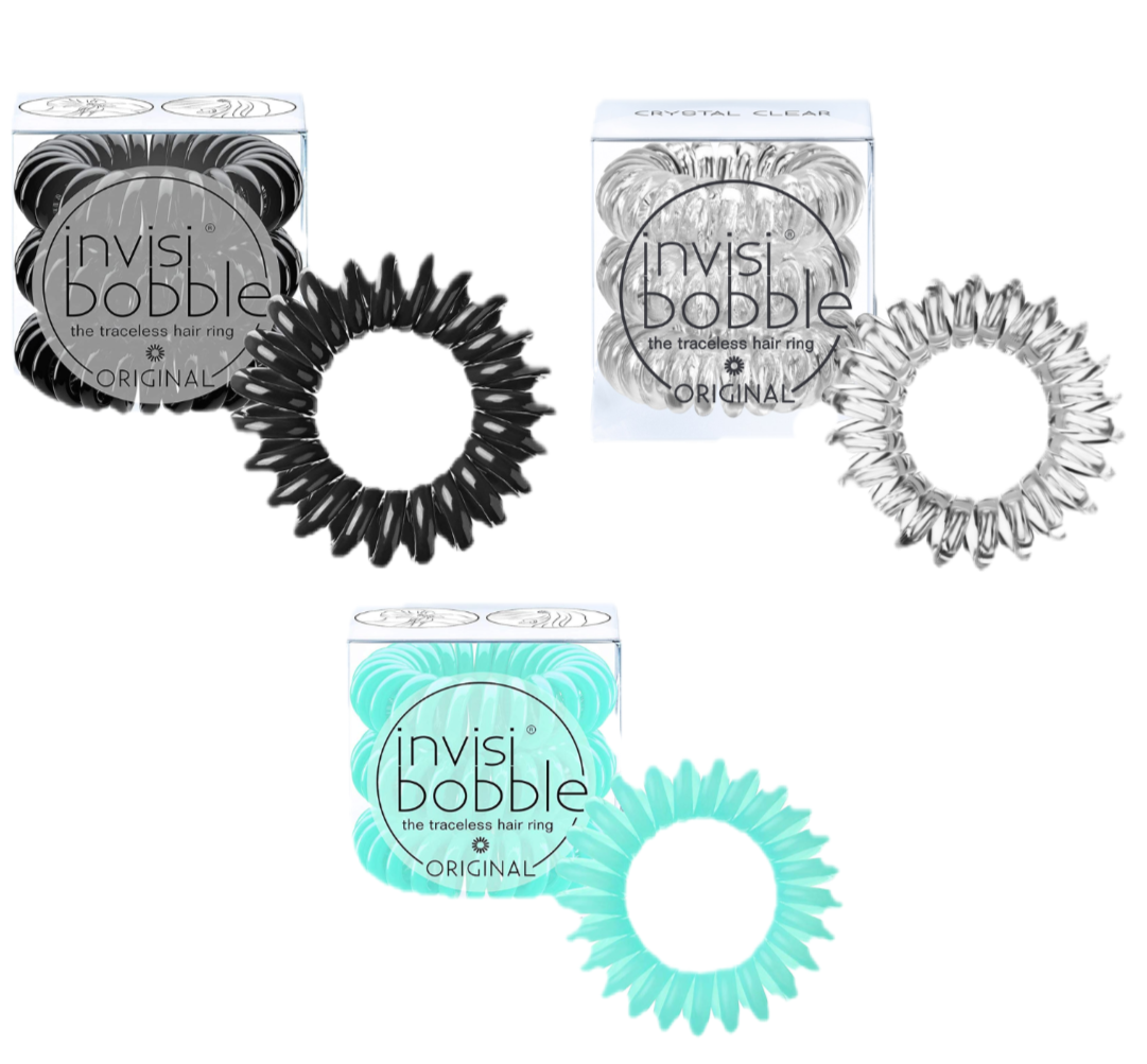 INVISIBOBBLE Original Spiral Hair Ties Traceless Bobbles - 3 x 3pk | 9 Total