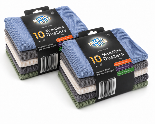 Micro Brite Microfibre Dusters 20Pack, Soft Lint-Free Cleaning Cloths