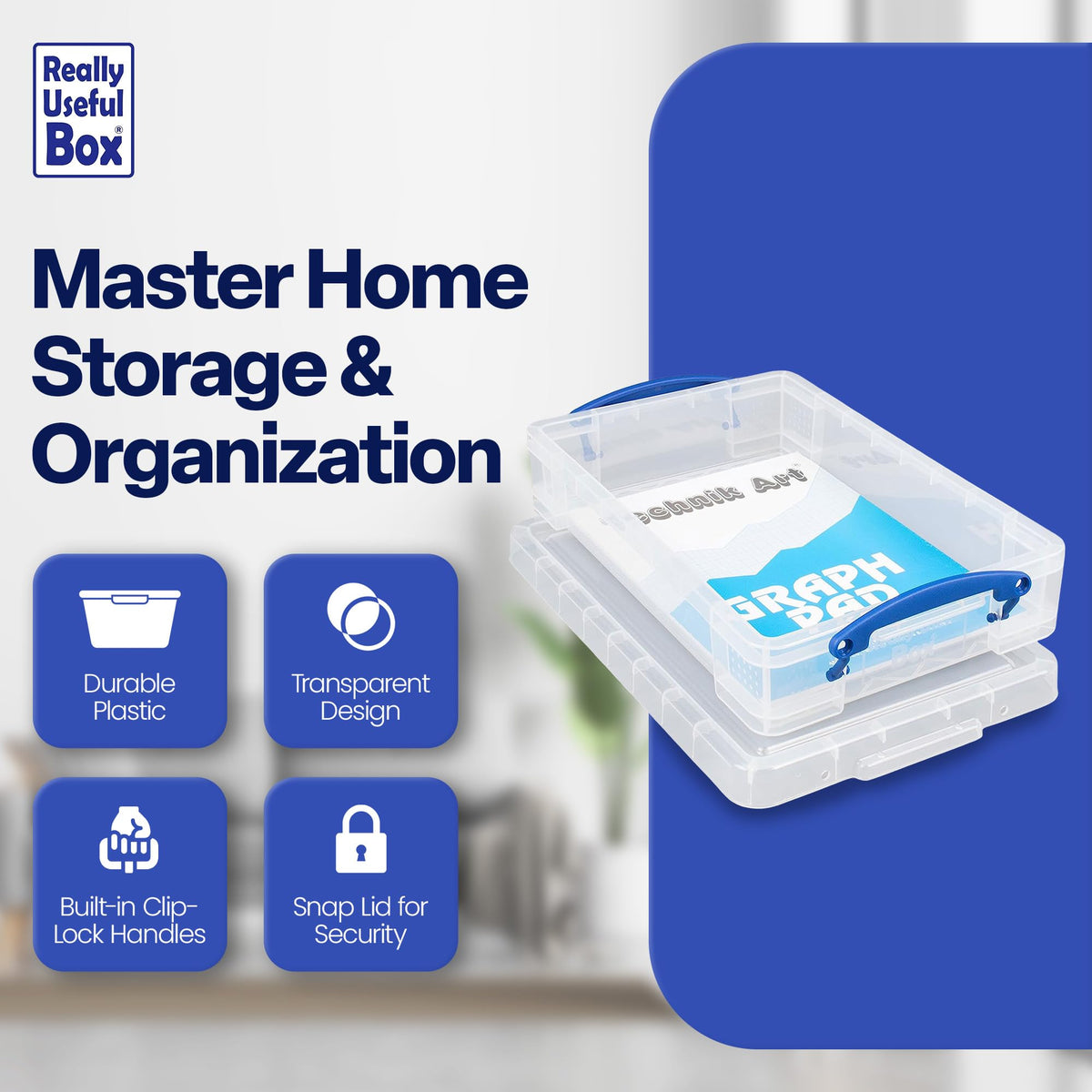 Really Useful Box 4 Litre Clear Plastic Storage Container