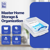 Really Useful Box 4 Litre Clear Plastic Storage Container 3x Pack with Clip Handles