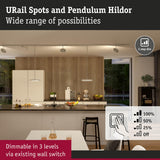 Paulmann Hildor URail LED Pendant 15W 3000K Chrome Matt Dimmable