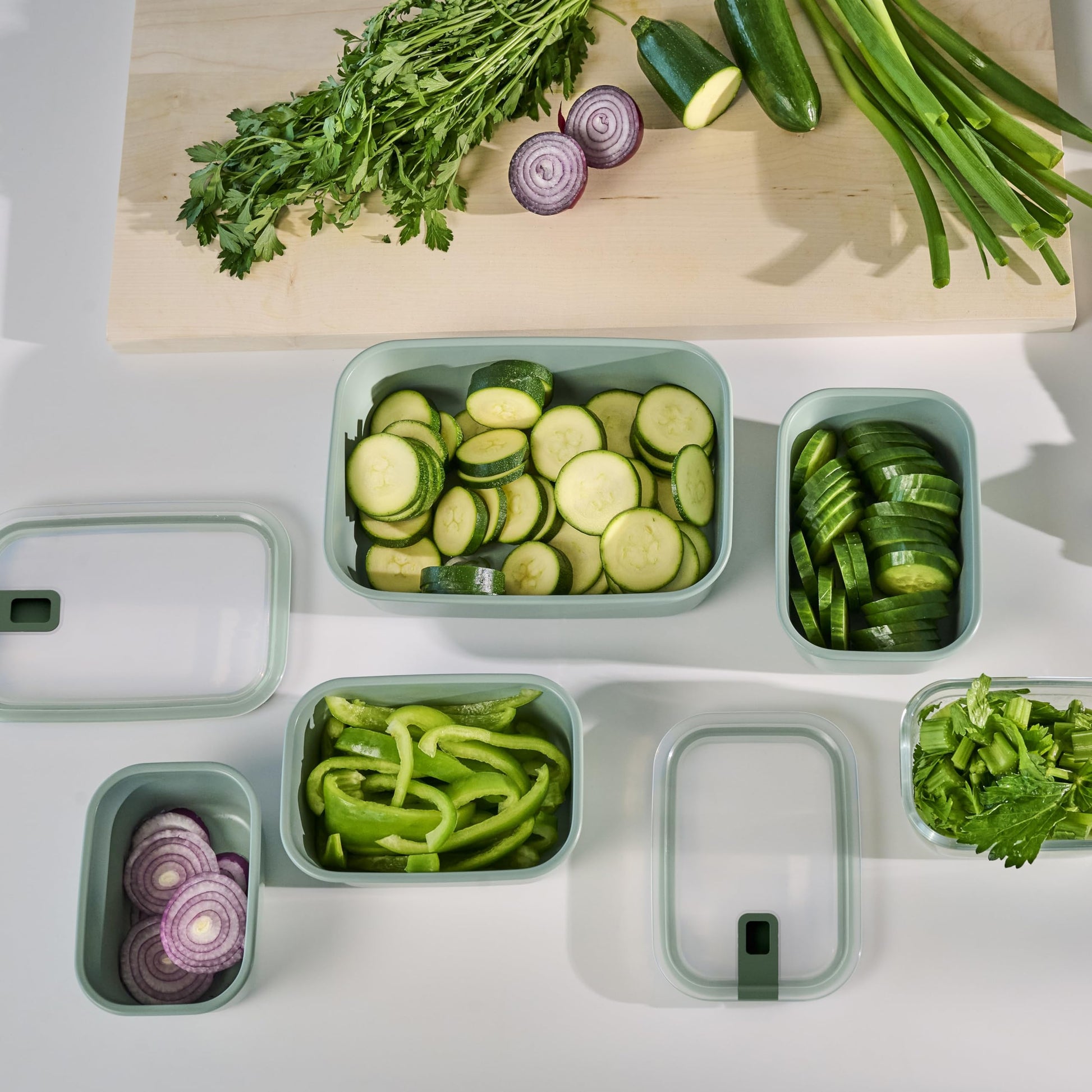 Mepal EasyClip Food Container 1500ml Airtight and Leakproof - Nordic Green Sage