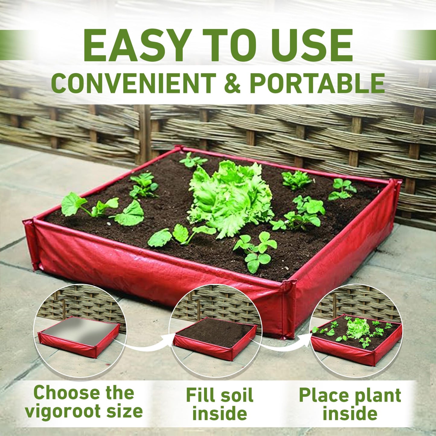 Haxnicks Large Instant Raised Bed Grow Bag Planter for Vegetables & Tomatoes