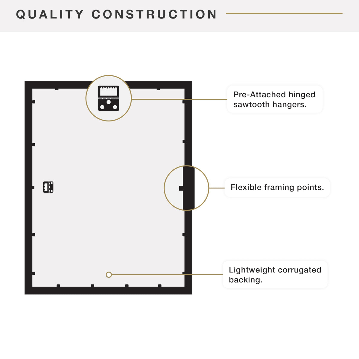 MCS Gallery Foundation 24x36 Poster Frame White, Vertical & Horizontal Wall Hanging Large Picture Frame for Photos, Posters & Art Prints
