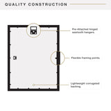 MCS Gallery Foundation 24x36 Poster Frame White, Vertical & Horizontal Wall Hanging Large Picture Frame for Photos, Posters & Art Prints