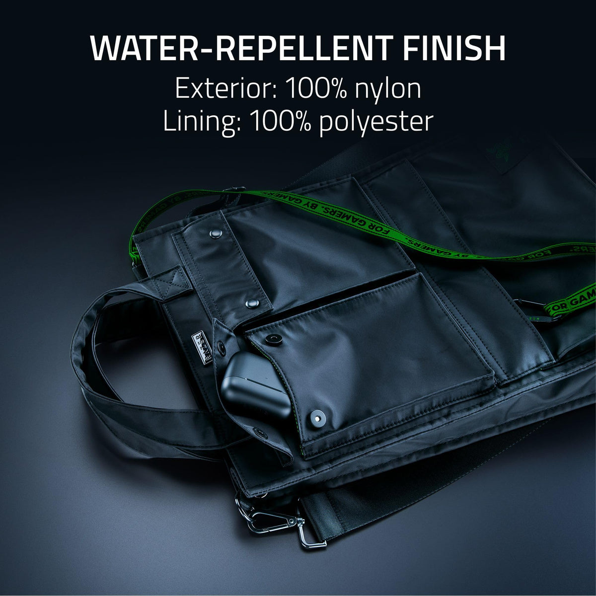 Razer Xanthus Black Tote Bag - Luxury Padded Laptop Compartment Carry-Case 16"