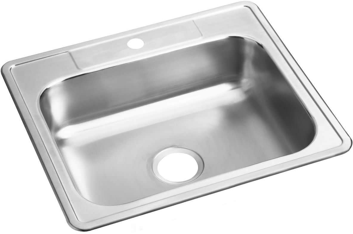 Elkay Dayton Single Bowl Top Mount Stainless Steel Kitchen Sink 25"