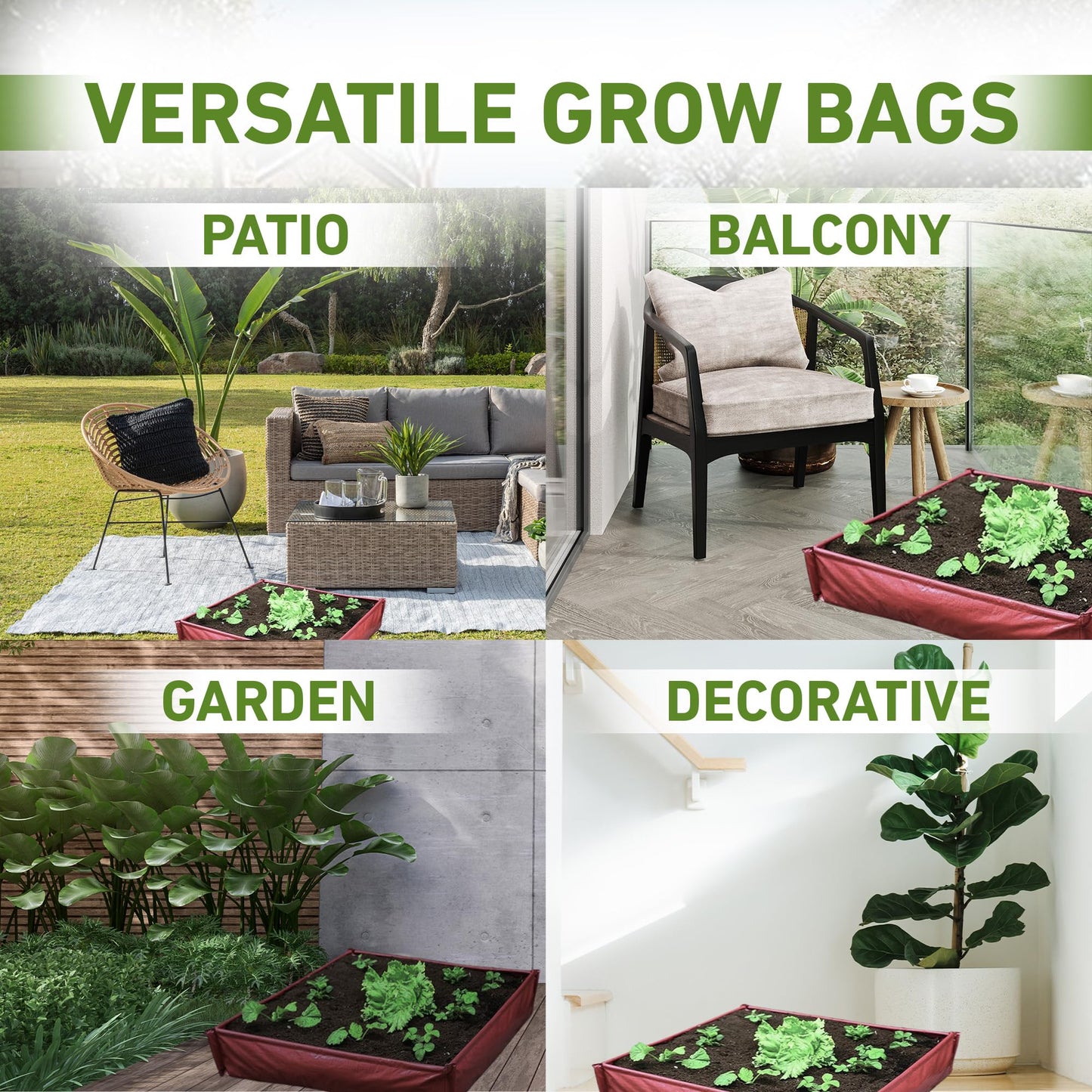 Haxnicks Large Instant Raised Bed Grow Bag Planter for Vegetables & Tomatoes