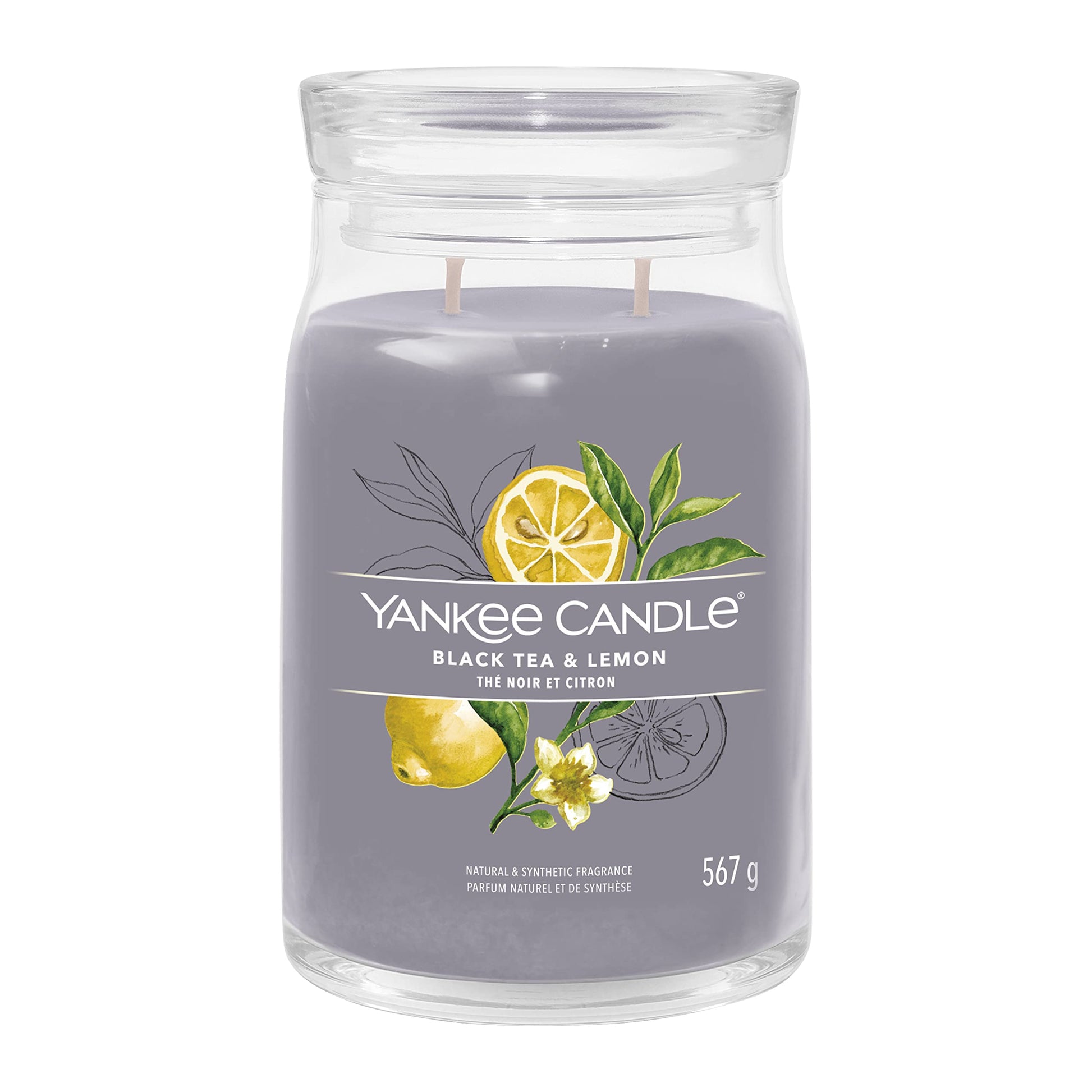 Yankee Candle Signature Large Scented Jar Candle - Black Tea & Lemon