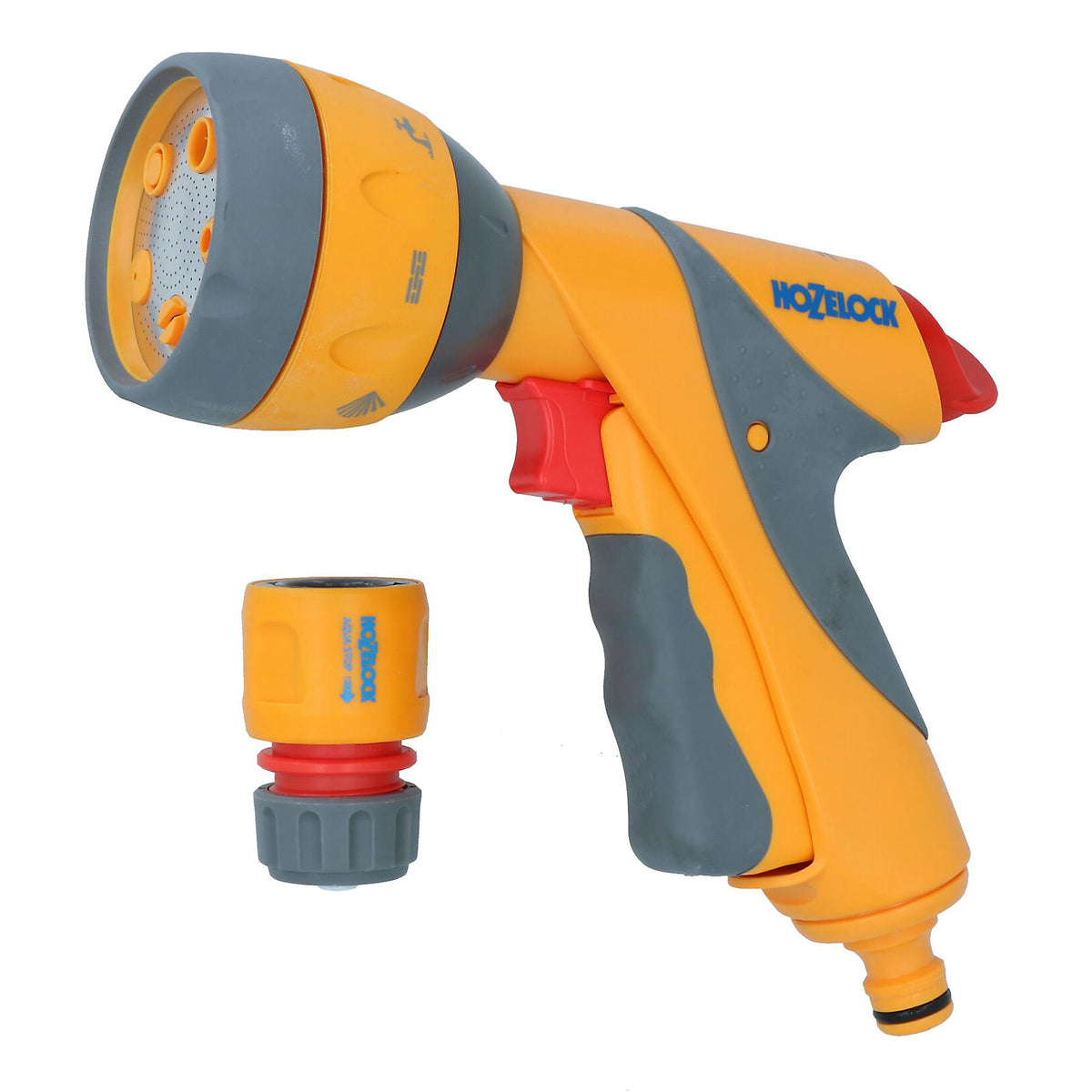 HOZELOCK Multi-Jet Spray Gun Plus, Ideal for Daily or Intensive Use, Multi-task Gun, Ergonomic, Easy-to-use, Lockable and Flow-controlled: 6 Spray Patterns