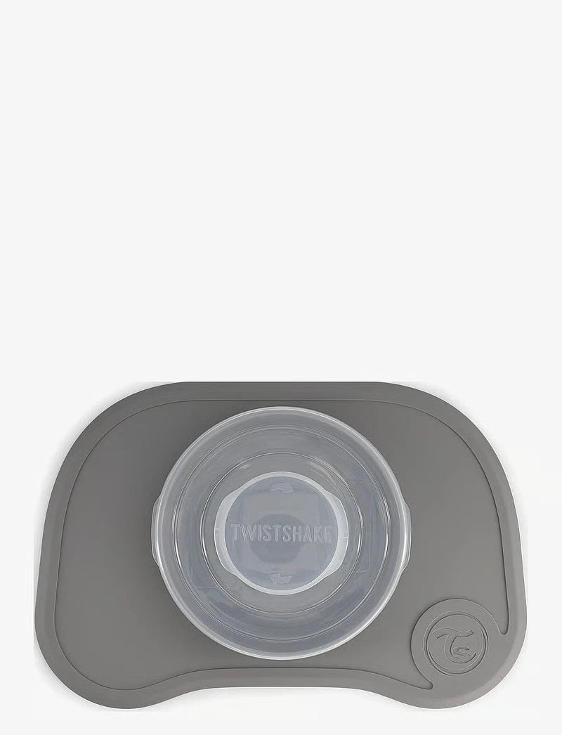 Twistshake Baby Suction Plate & Placemat Set Mini | BPA-Free in Grey