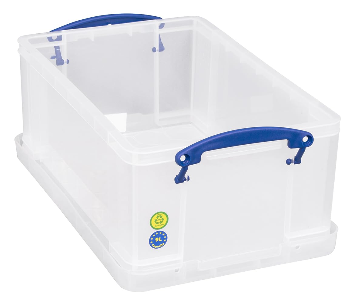 Really Useful Box 9 Litre Clear Plastic Storage Box with Lid