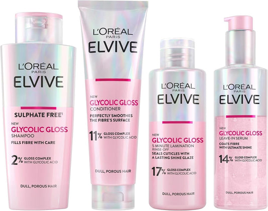 L'Oréal Paris Elvive Glycolic Gloss Set For Dull Porous Hair