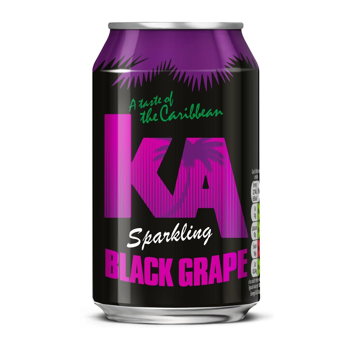 KA Sparkling Black Grape Soft Drink, 24 Pack, 330ml Cans