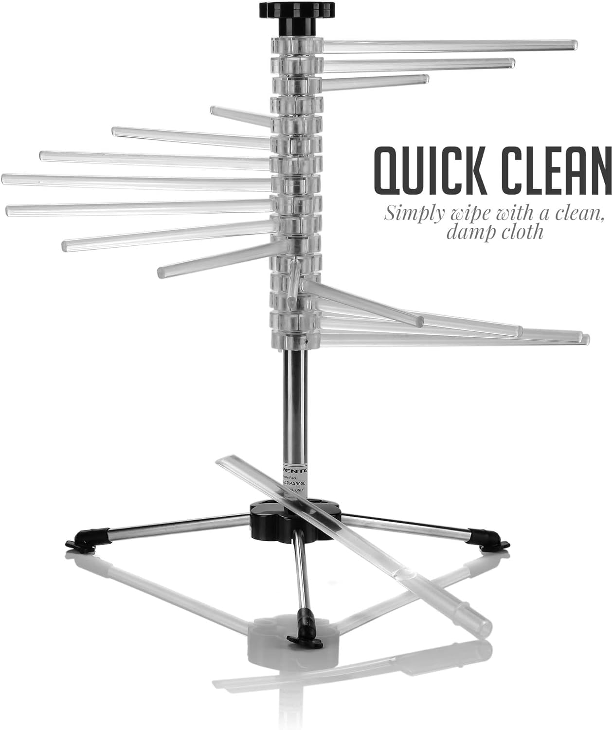 Spiral Drying Rack with 16 Pasta Wands BPA-Free Acrylic Rods, Quick Drying