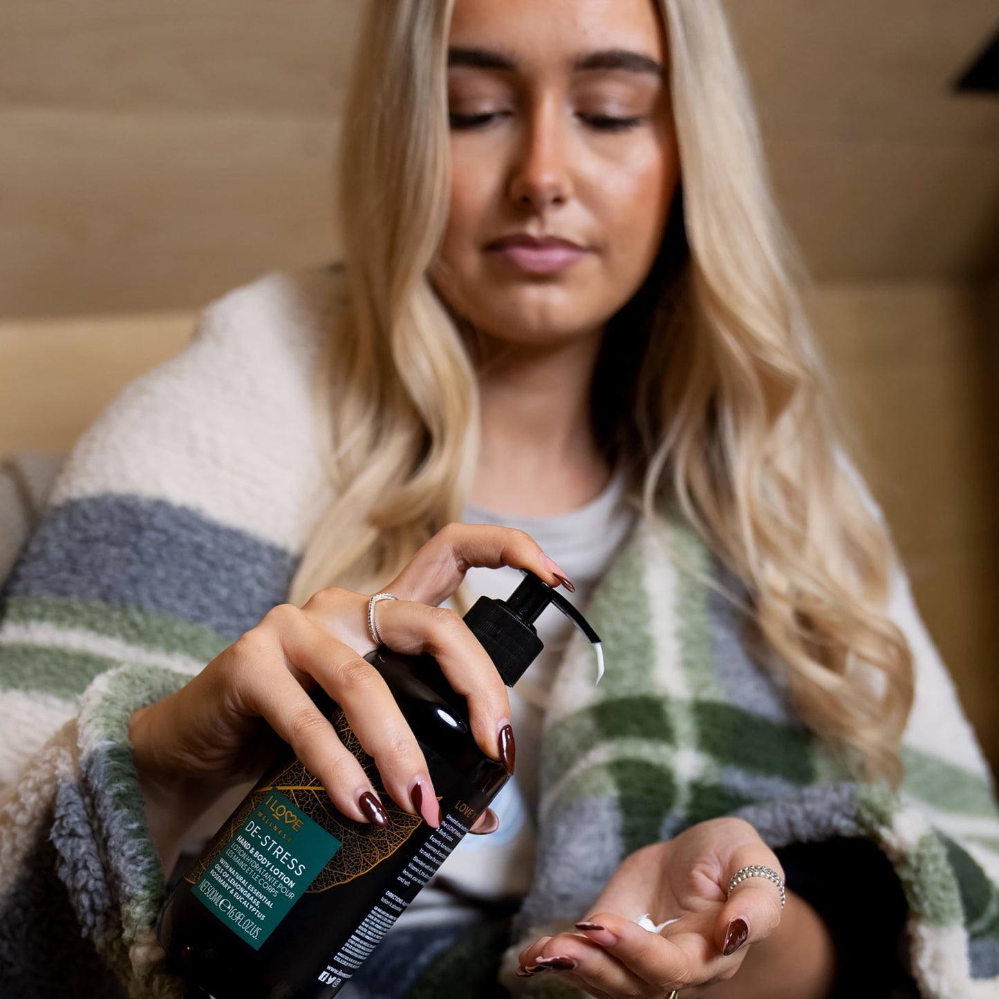 I LOVE Wellness Destress Hand & Body Lotion with Natural Oils, Aloe Vera & Vitamin E