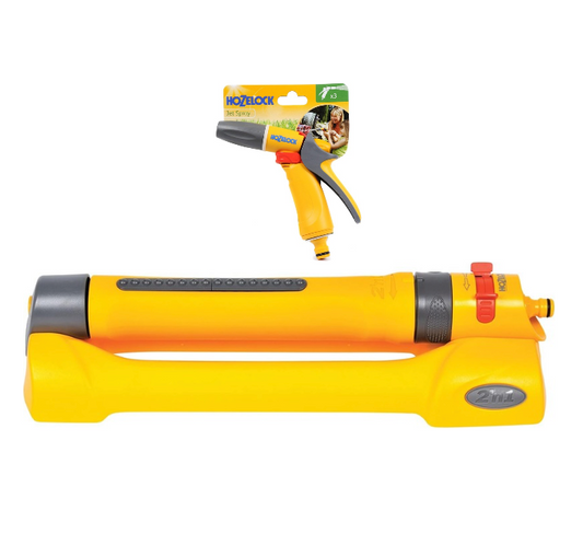 Hozelock Oscillating Sprinkler & 2674 Jet Gun Set