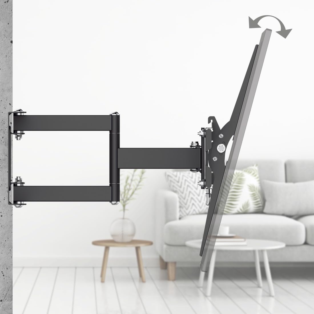 Hama TV Wall Mount Pivot Tilt Telescope 165cm 65 Inch 40kg OLED