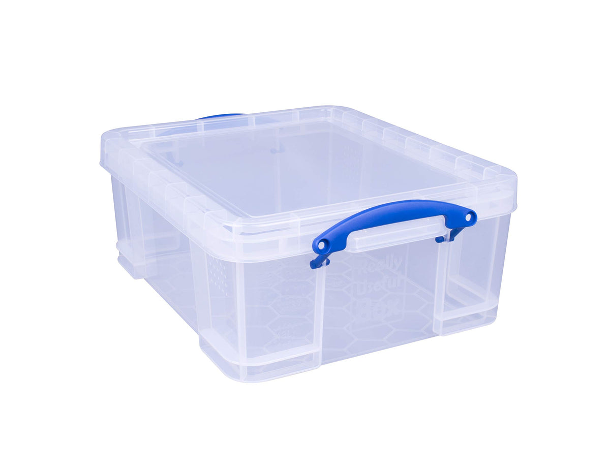 Really Useful Box 18 Litre Clear Plastic Storage Box with Lid